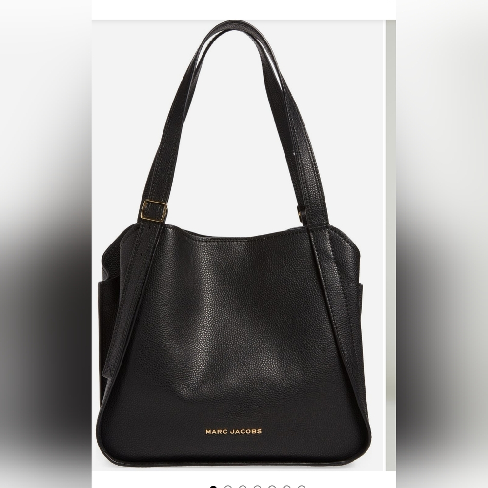 MARC JACOBS The Director Faux Leather Tote Bag Women Black NWT Authentic